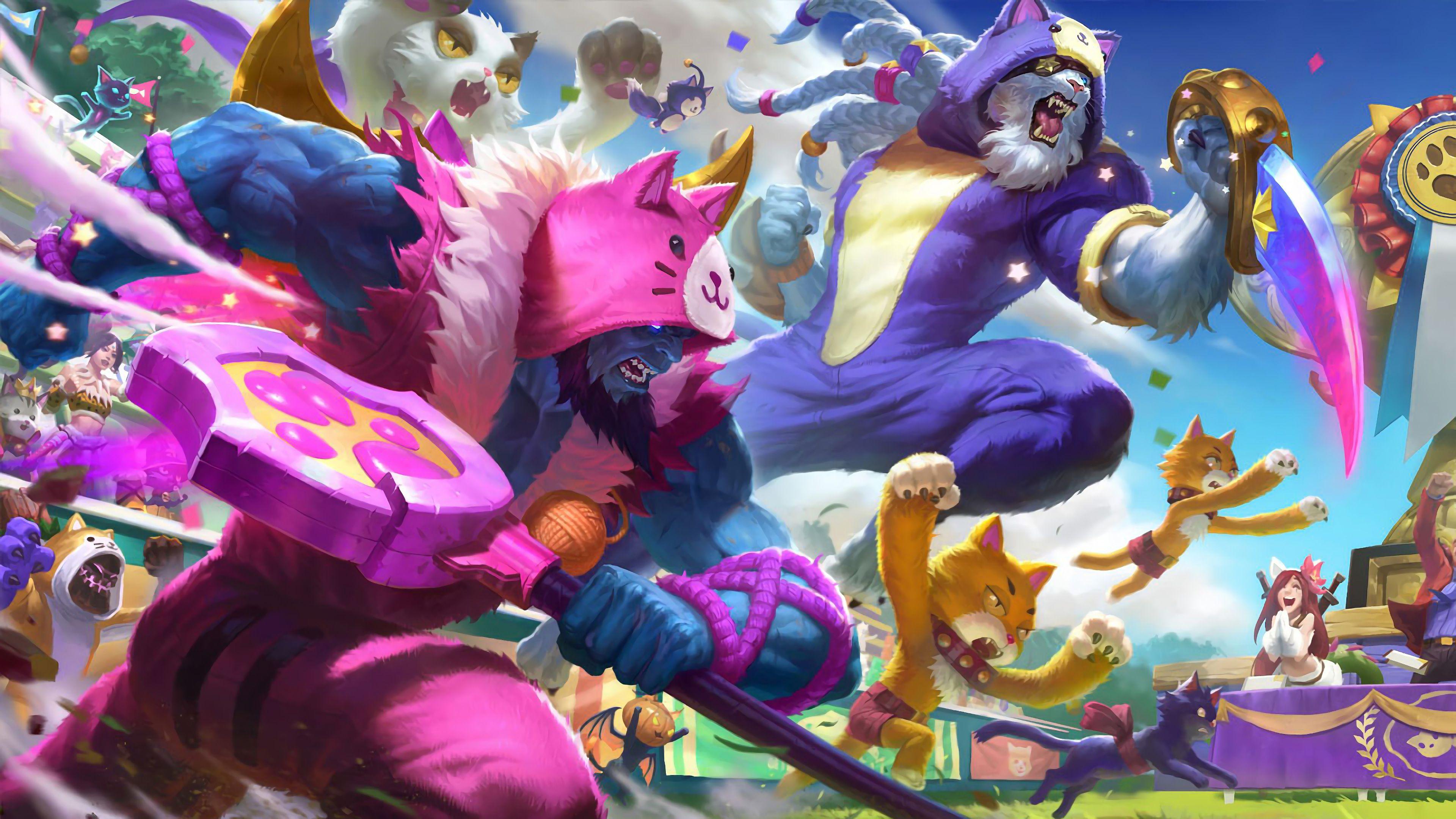 3840x2160 Meowrick Splash Art Yorick LoL 4K Wallpaper