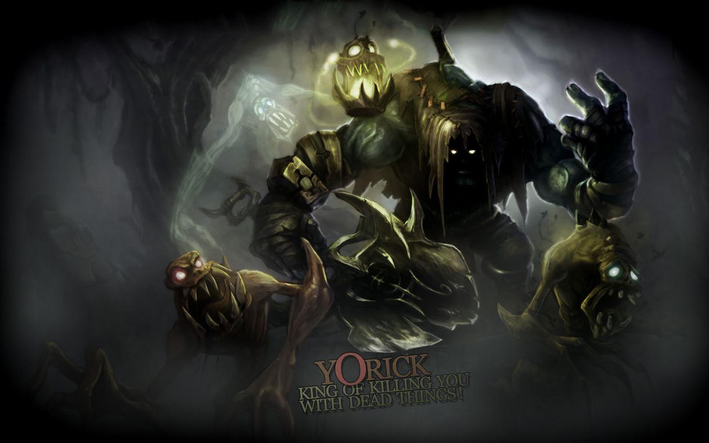 1440x900 Yorick League of Legends fantasy dark monsters creatures scary wallpaperx900