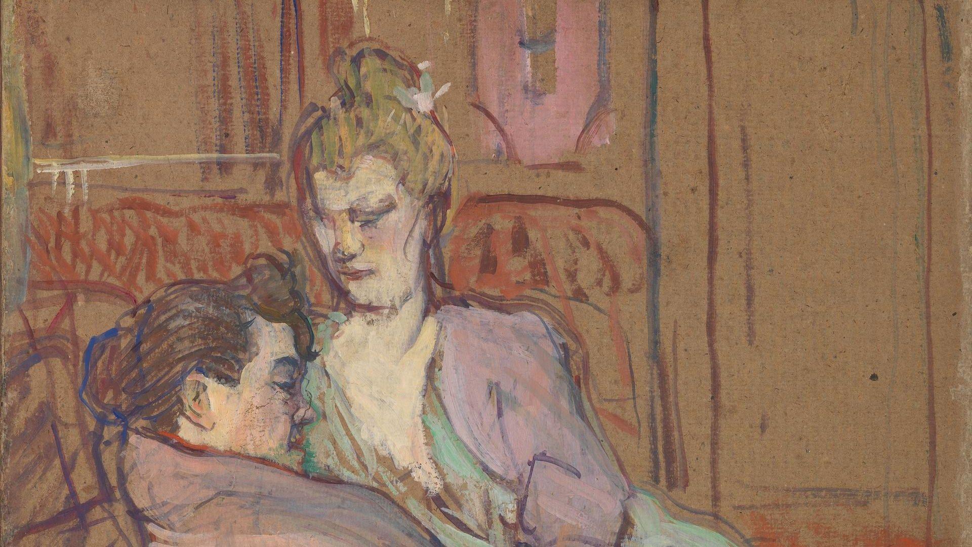1920x1080 Henri De Toulouse Lautrec. The Two Friends. L731. National Gallery, London