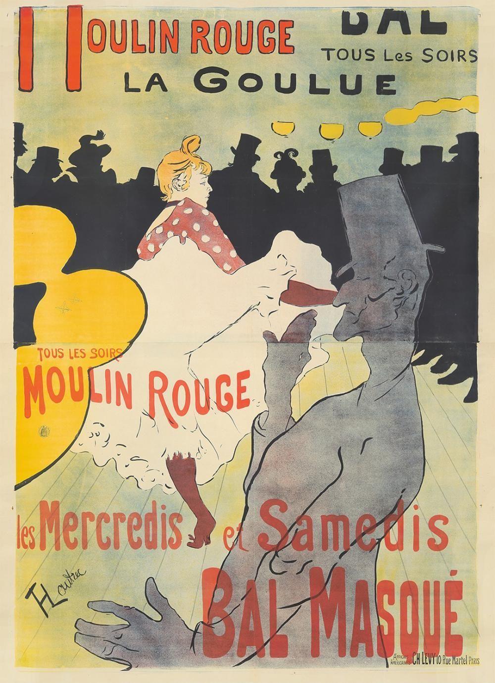 1000x1379 Original Toulouse Lautrec Bal du Moulin Rouge Poster Goulue 1891. Toulouse lautrec, Henri de toulouse lautrec, Toulouse