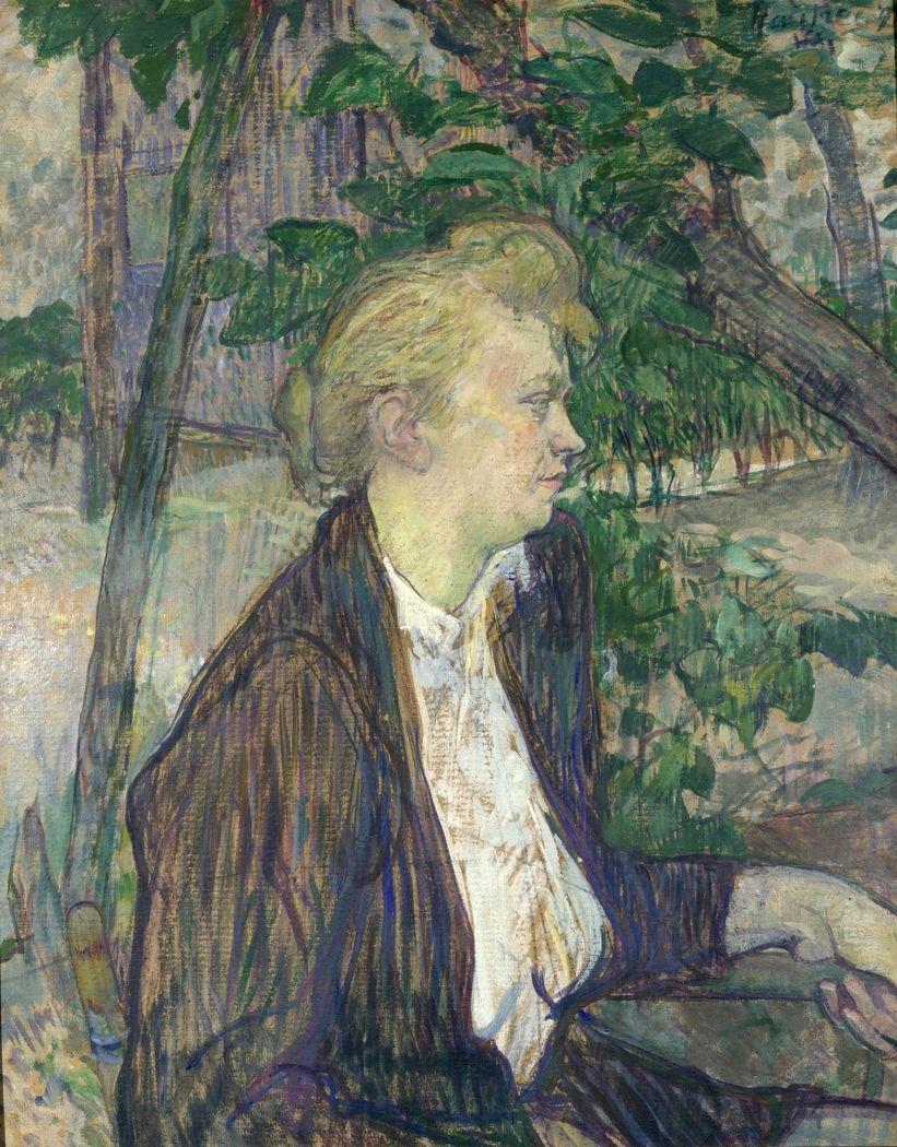 821x1050 Woman Seated In A Garden Henri De Toulouse Lautrec On USEUM