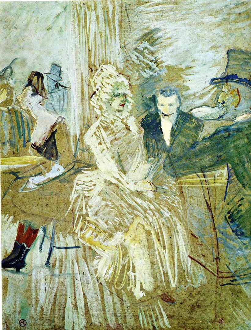 821x1080 Woman In White Lautrec Wallpaper Image