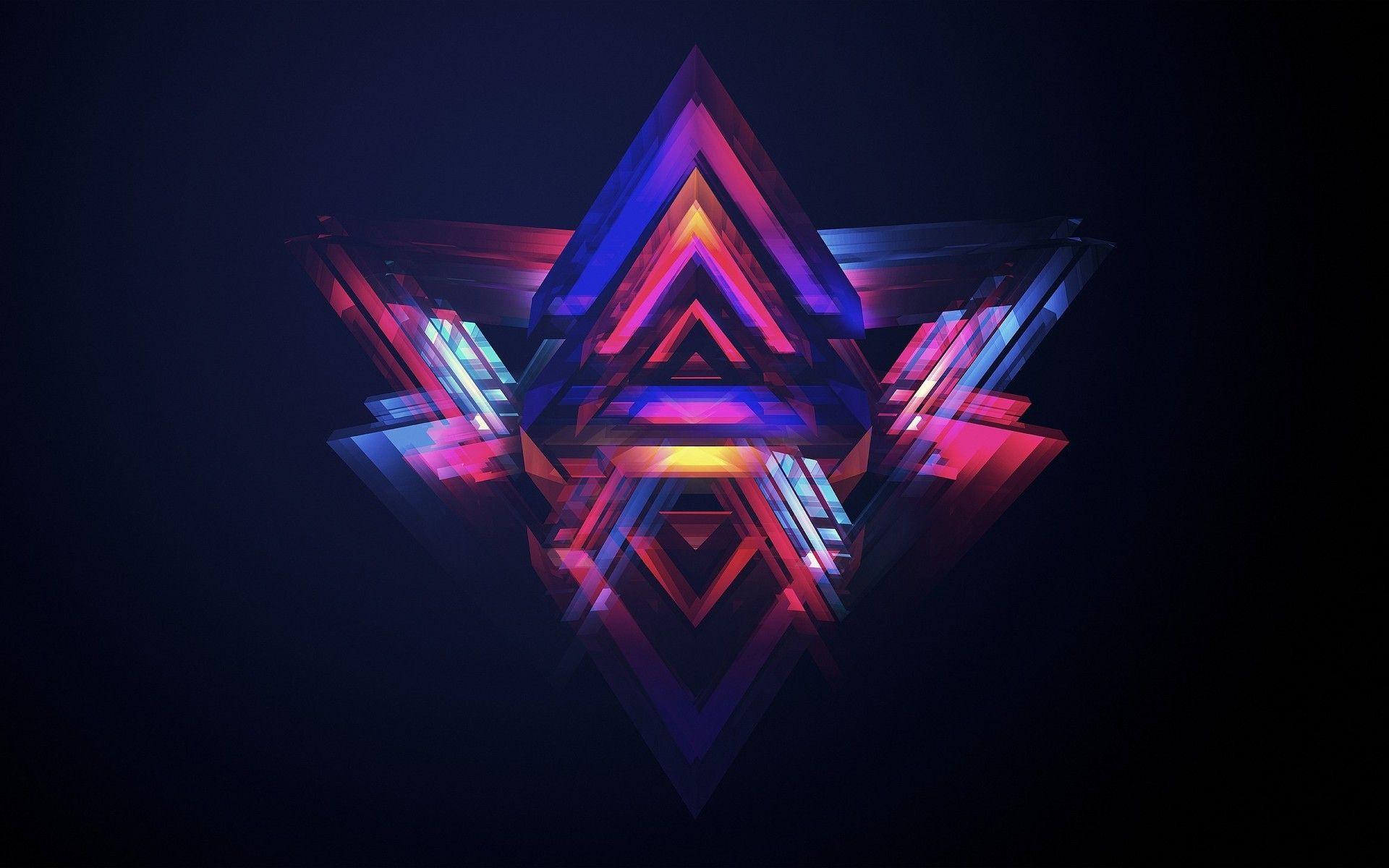 1920x1200 Neon Pyramids Wallpaper 20759 1920x1200 px