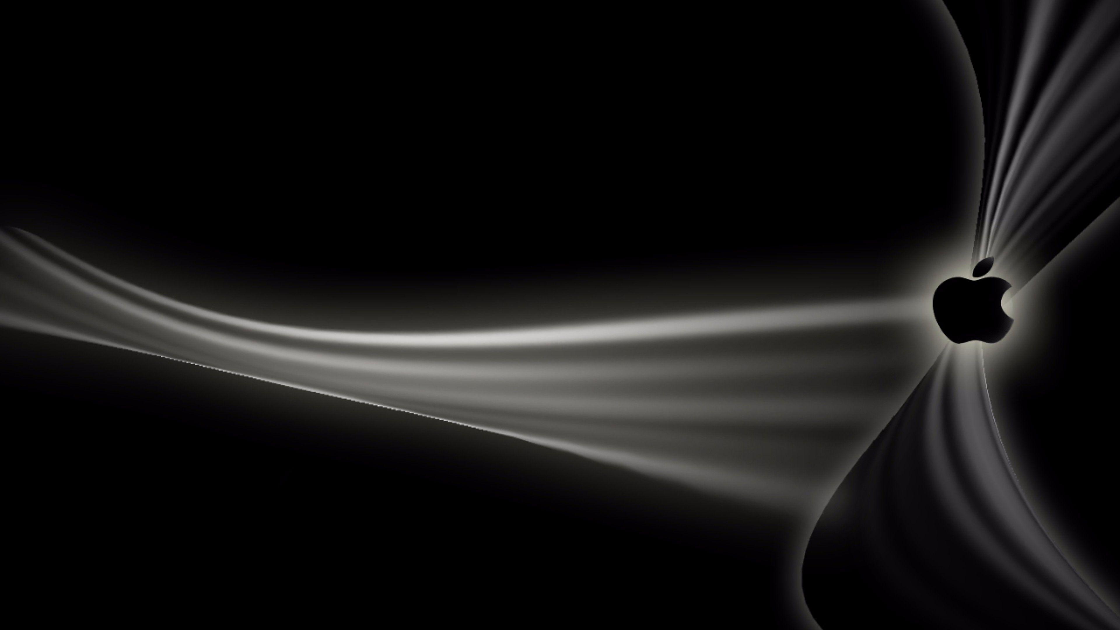 3840x2160 Black Apple Logo Wallpaper HD HD For Android