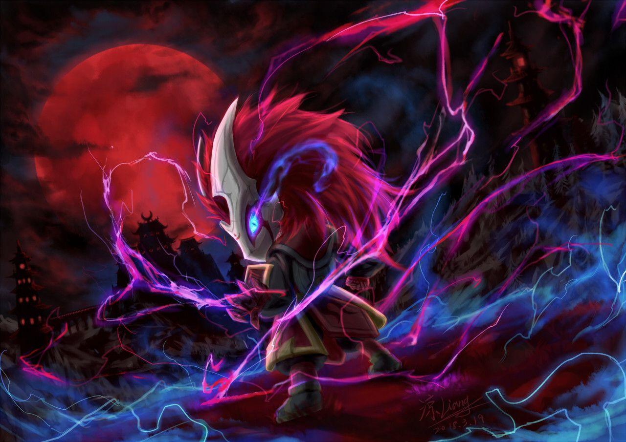 1280x905 blood moon Kennen, Liang Jian