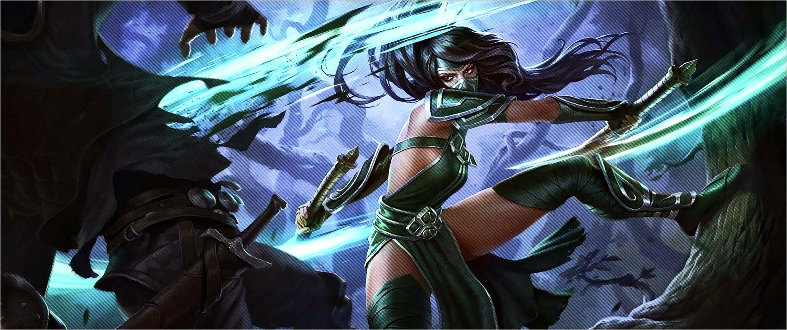2560x1073 Badass 4k Kennen Wallpaper. League of legends, Ninja girl, Akali lol