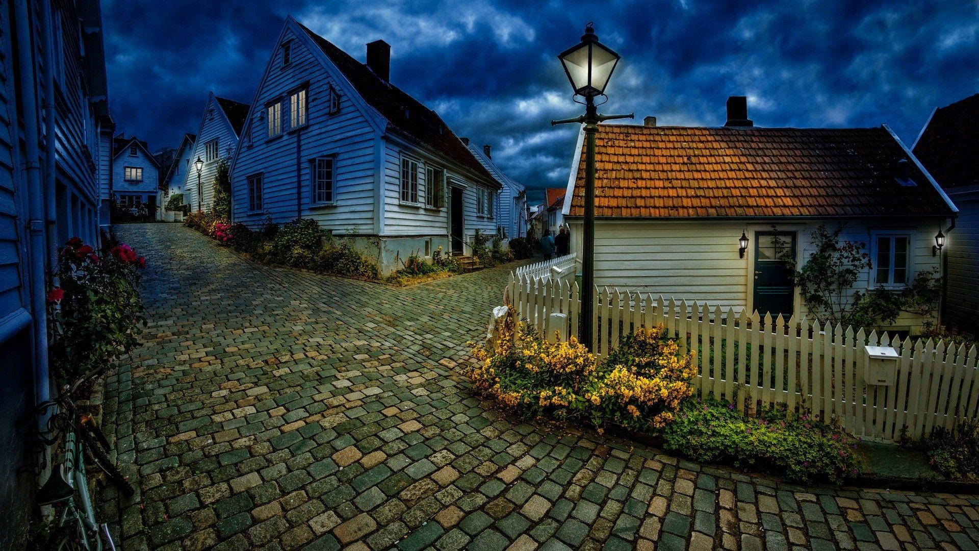 1920x1080 cityscapes, Norwegian, Norway, town, street wallpaper