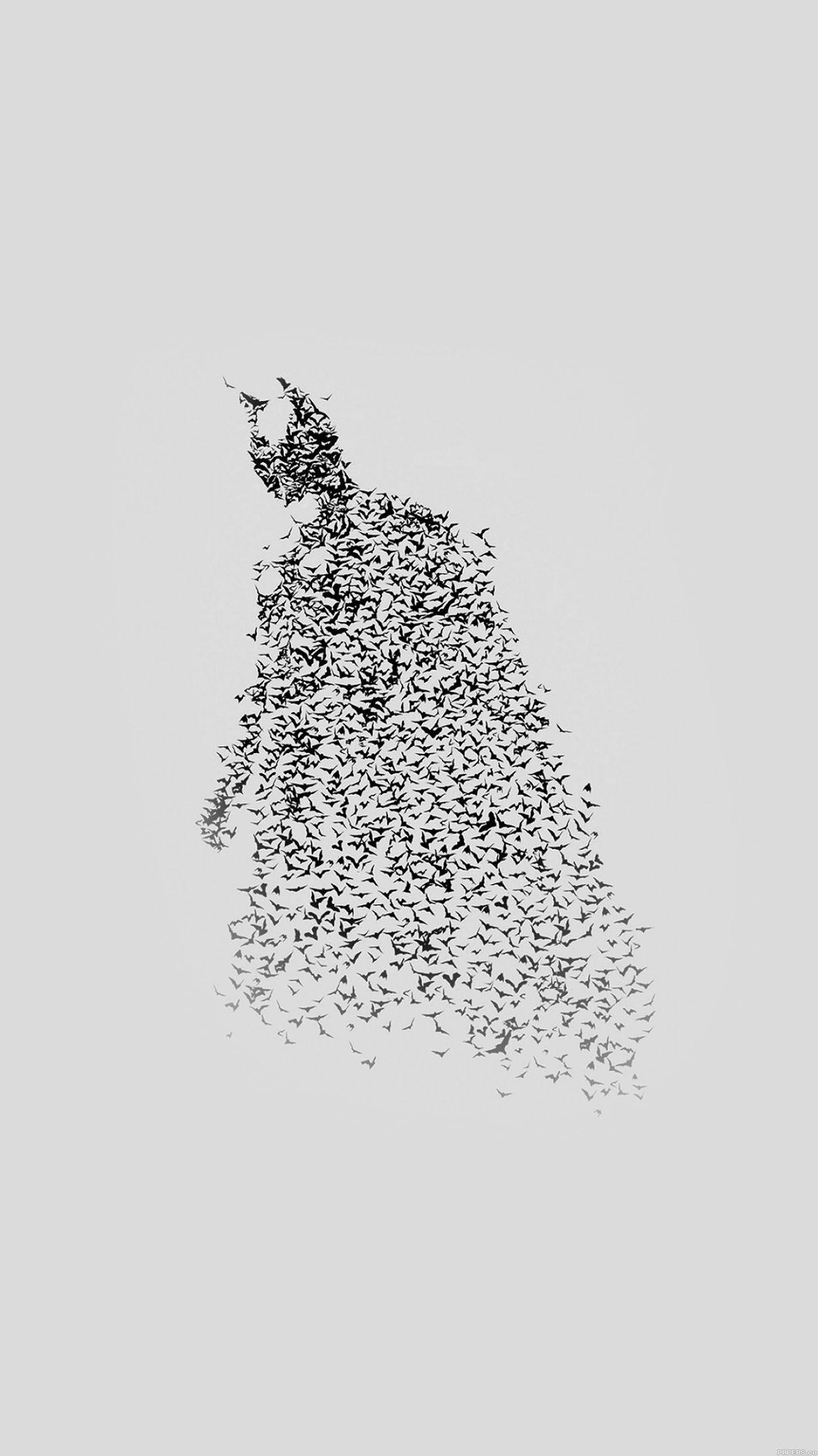 1242x2208 ↑↑TAP AND GET THE FREE APP! Art Creative Batman Movie Comics Minimalism Grey Black HD iPhone 6 plus Wallpaper. Mario bros desenho, Batman e coringa, Batman