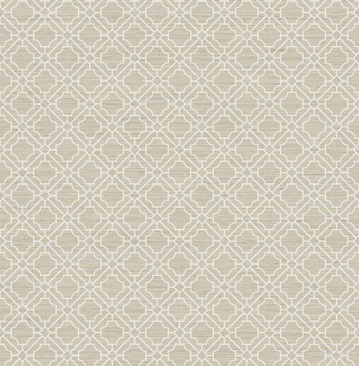 1256x1280 Bamboo Lattice Wallpaper in Sandalwood HK91204 from Wallquest Savvy Decorator