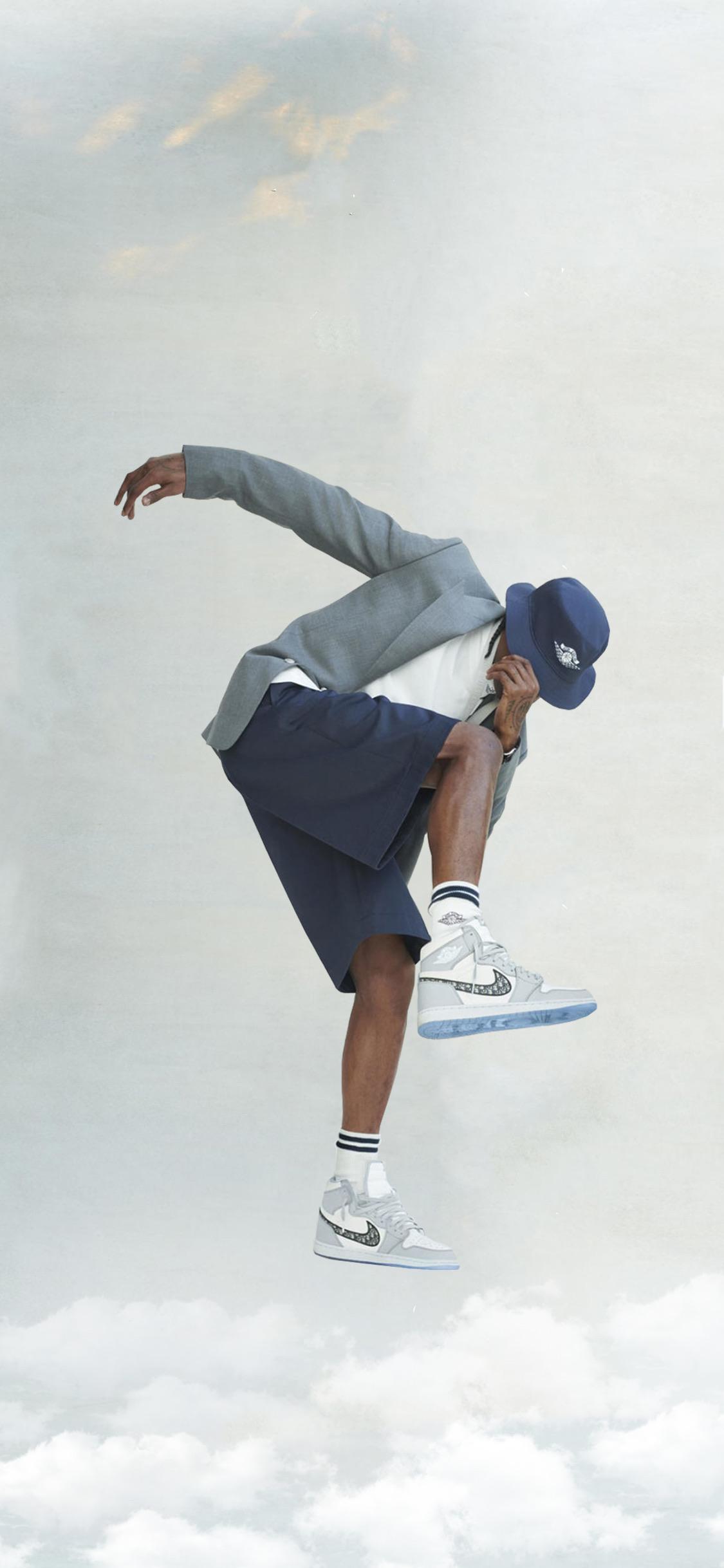 1125x2436 Travis Scott x Jordan Dior