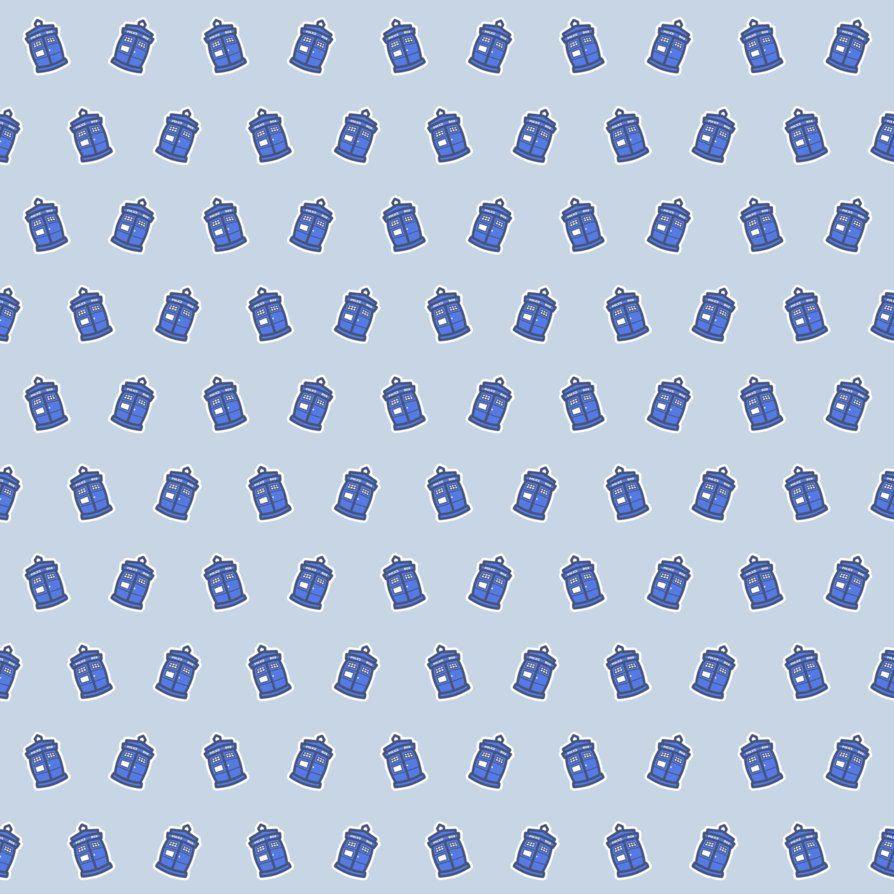 894x894 Cute TARDIS Pattern Stock
