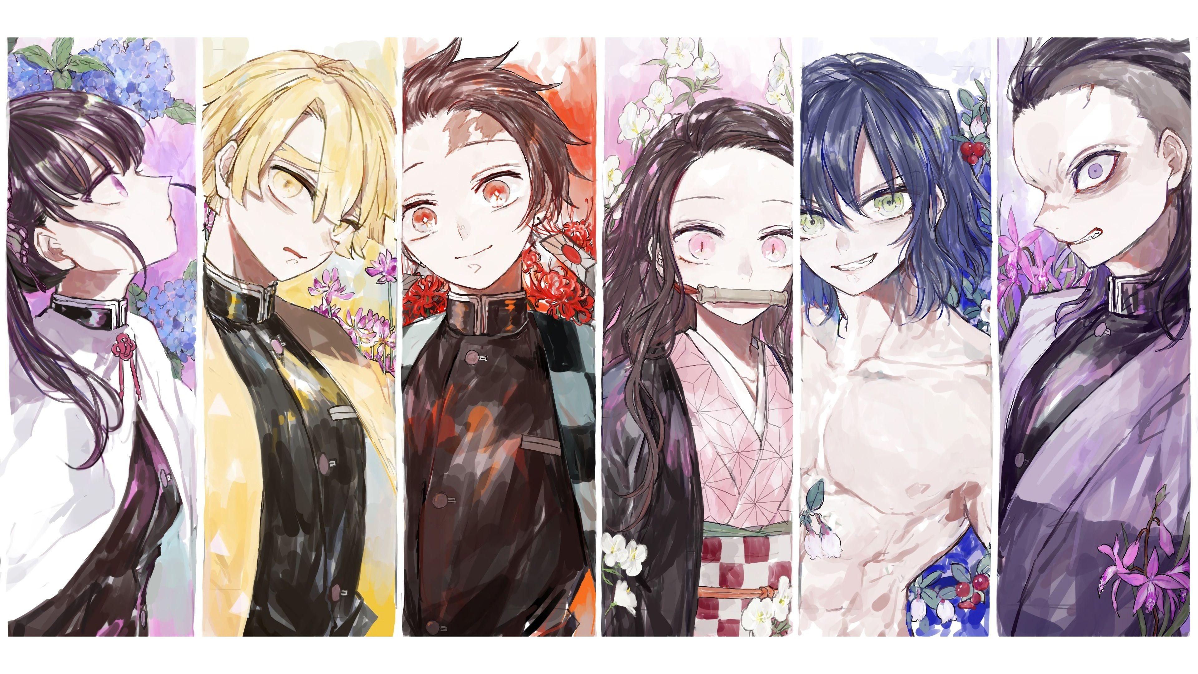 3840x2160 Kimetsu no Yaiba Demon Hunters 4K .