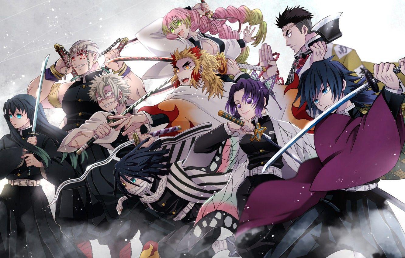 1332x850 Wallpaper anime, art, characters, The Blade Cleaves Demons, Demon Slayer: Kimetsu No Yaiba image for desktop, section сёнэн