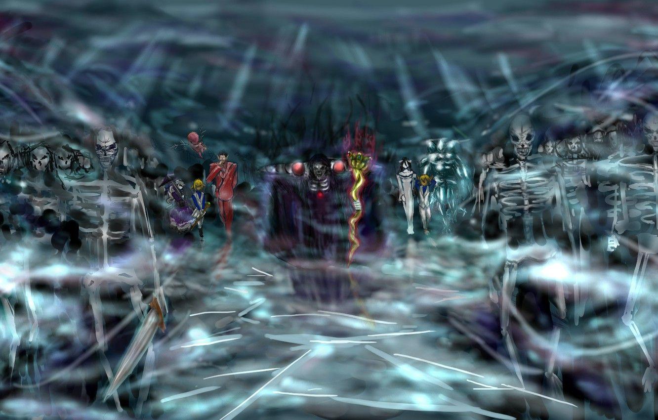 1332x850 Wallpaper Army, Overlord, Undead, art, Albedo, Beautiful Sea Flower, Demiurge, Ainz Ooal Gown, Aura Bella Fiora, Shalltear image for desktop, section прочее