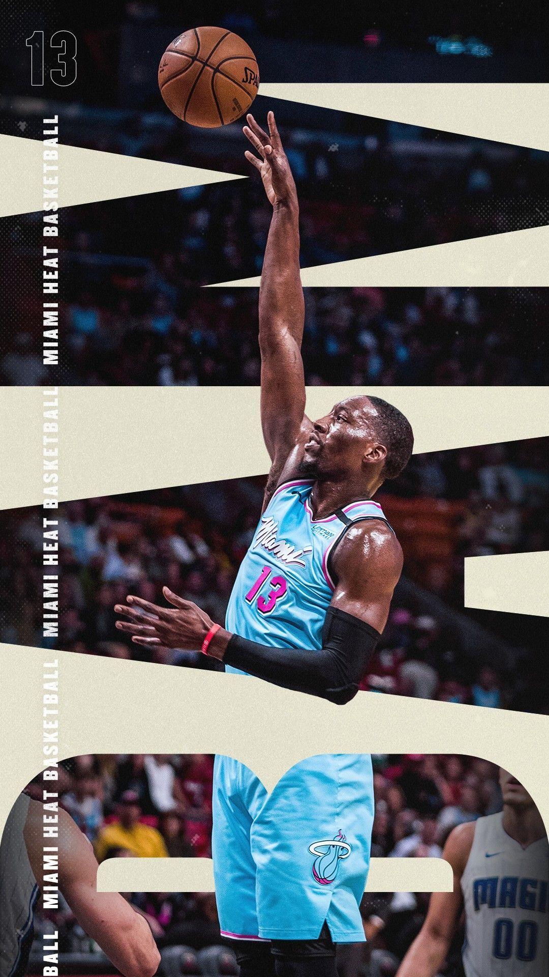 1080x1920 Bam Adebayo Wallpaper. Sports graphic design, Miami basketball, Wallpaper