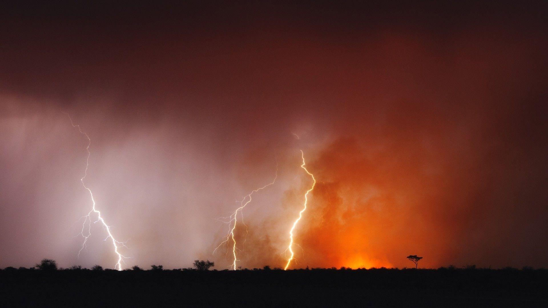 1920x1080 Botswana landscapes lightning wallpaper. Computer desktop background, Landscape, Background desktop