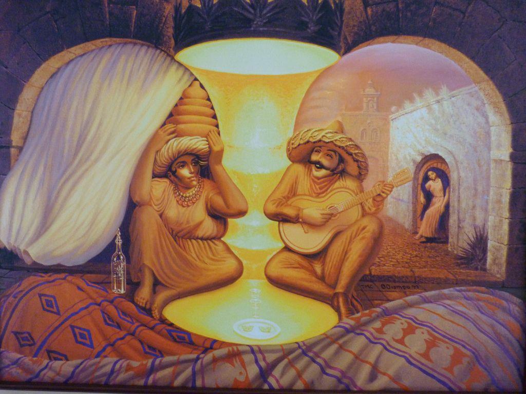 1024x768 Mexican Art. What do you see? Old or