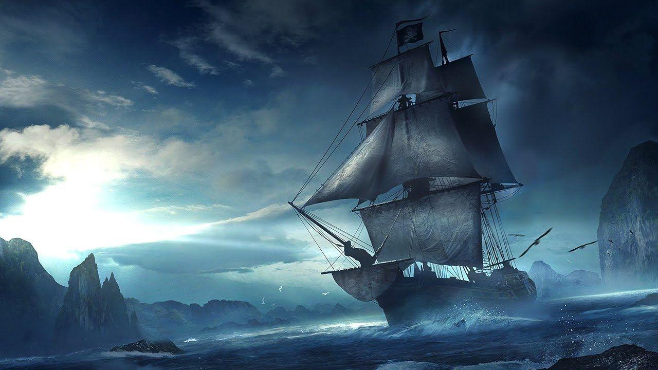 1280x720 Trevor DeMaere Sail For Gold. Epic Cinematic Orchestral Music. Ship paintings, Sailing ships, Ghost ship