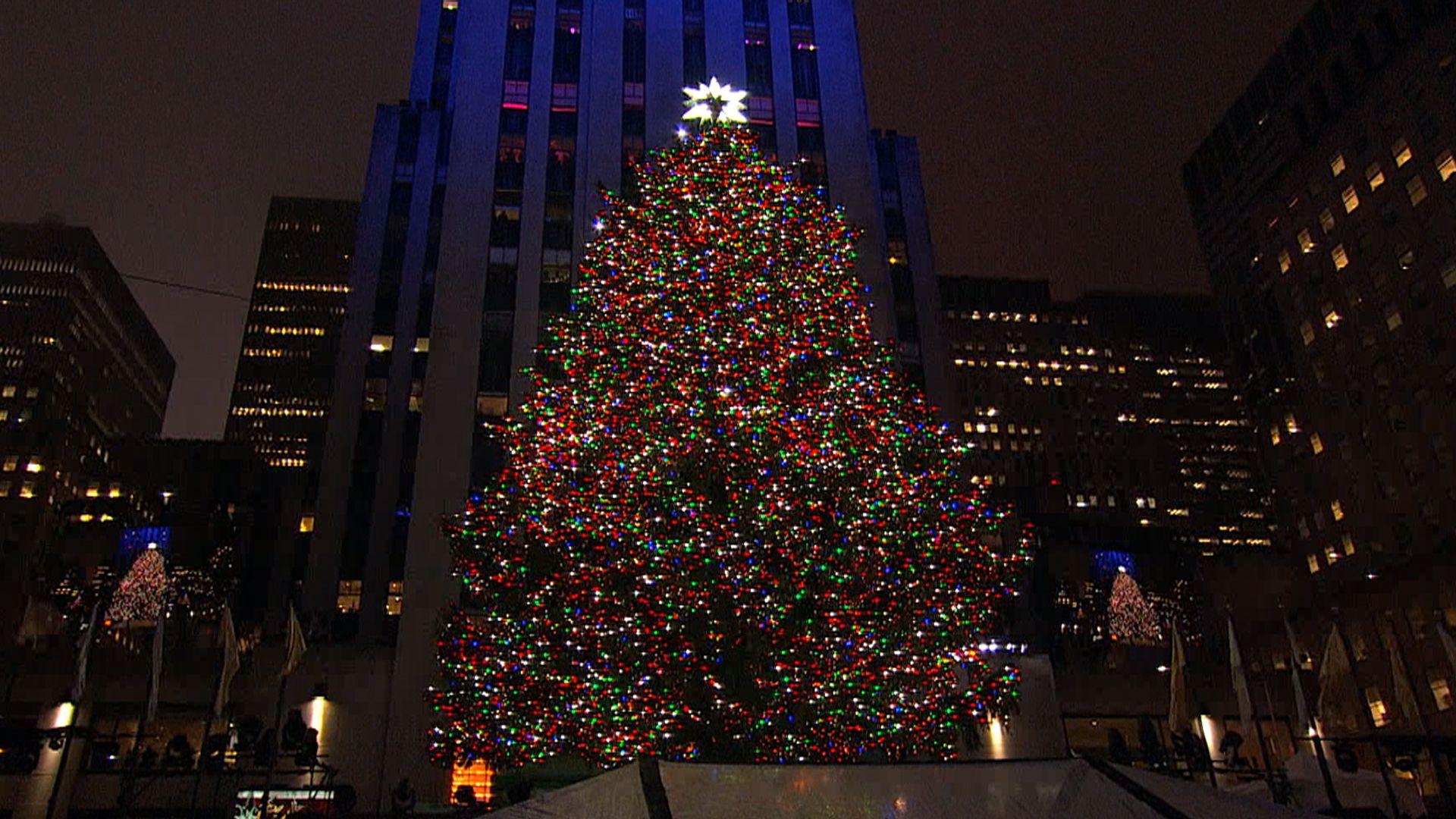 1920x1080 Rockefeller Center Christmas Tree Lit In Star Studded Ceremony