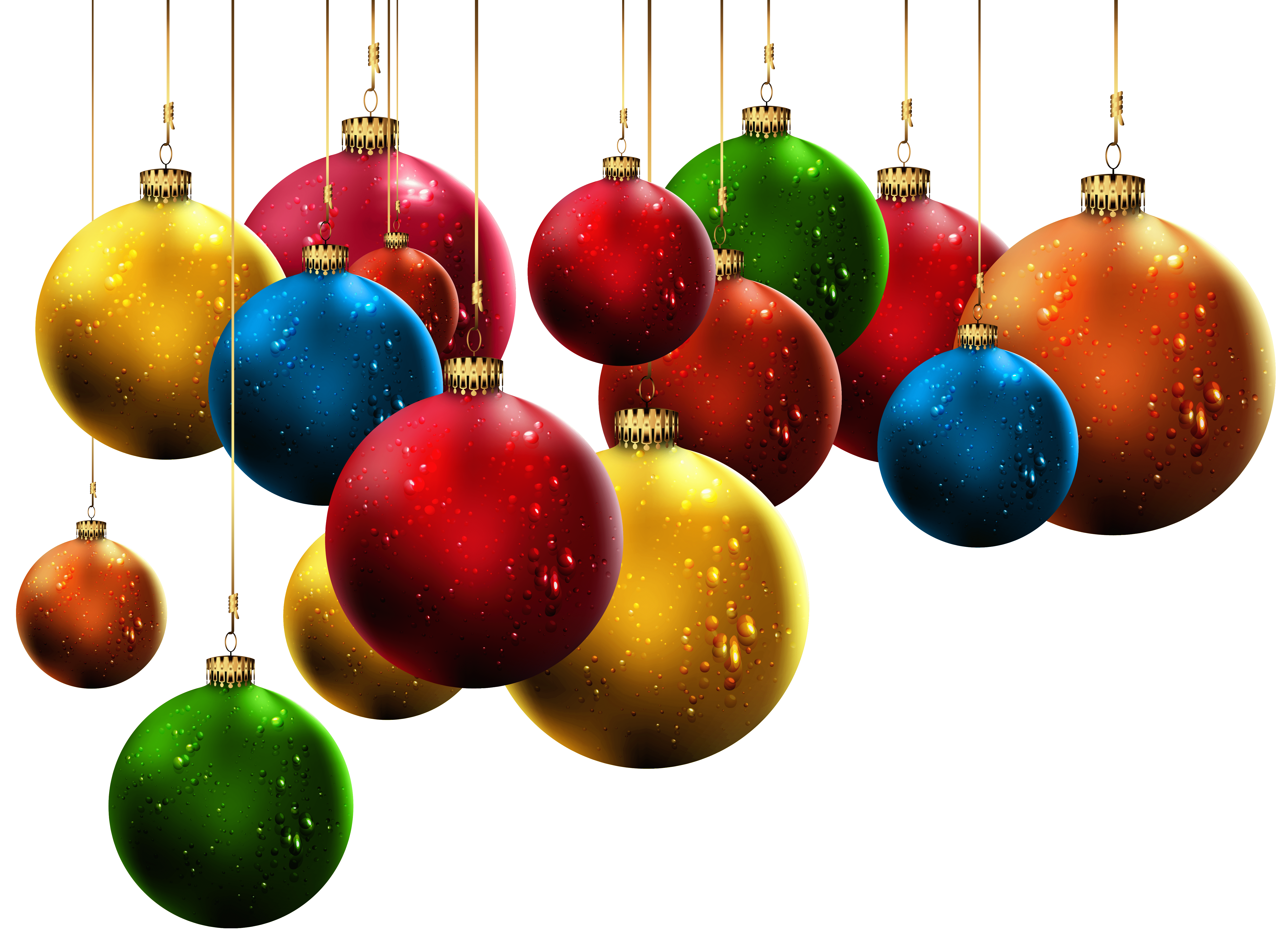 6277x4620 Hanging Christmas Balls PNG Clip Art Image Quality Image And Transparent PNG Free Clipart