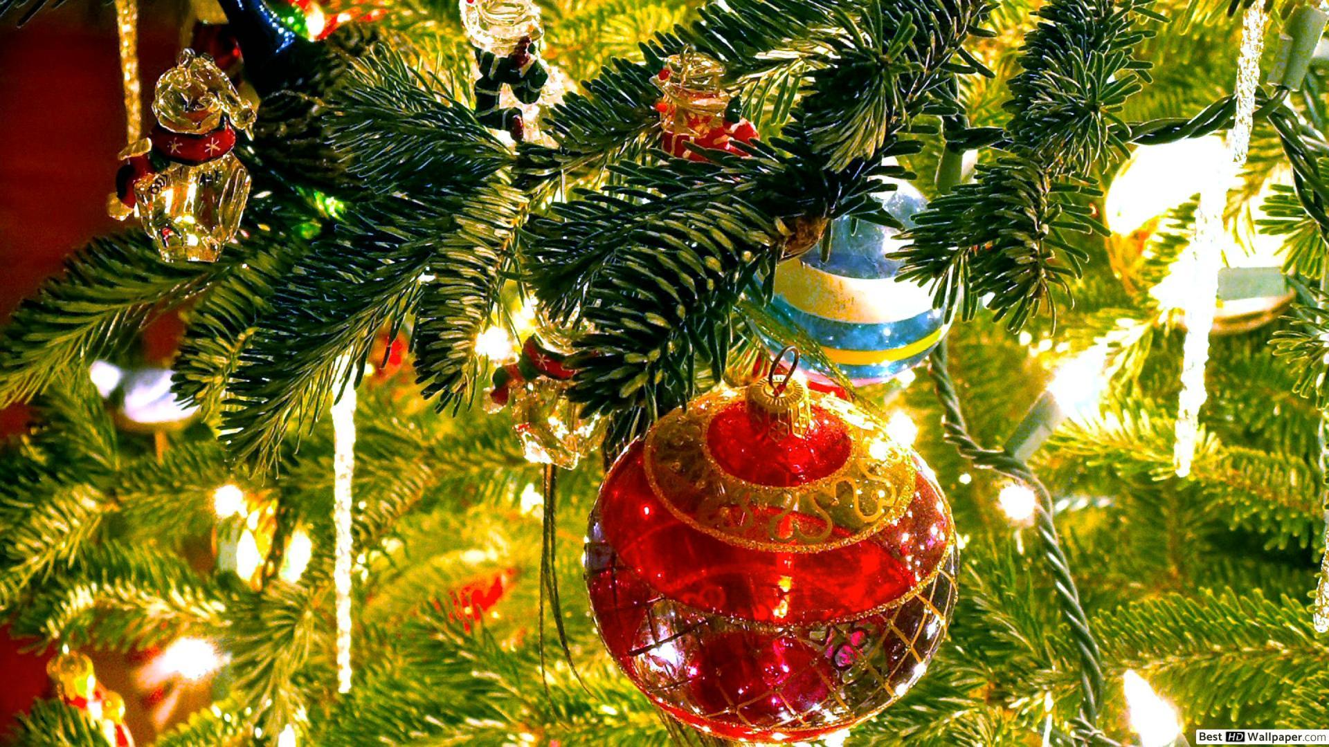 1920x1080 Christmas lights decoration HD wallpaper download