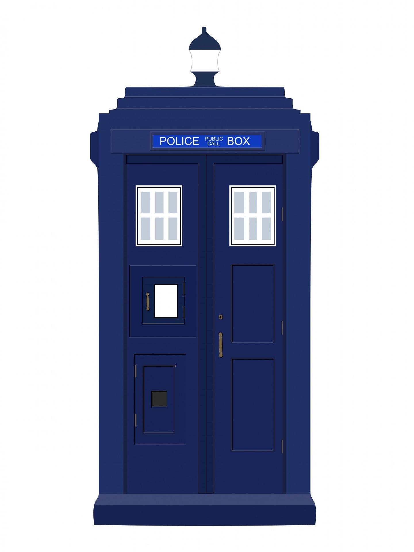 1440x1920 Blue Police Box Clipart Free Domain Picture