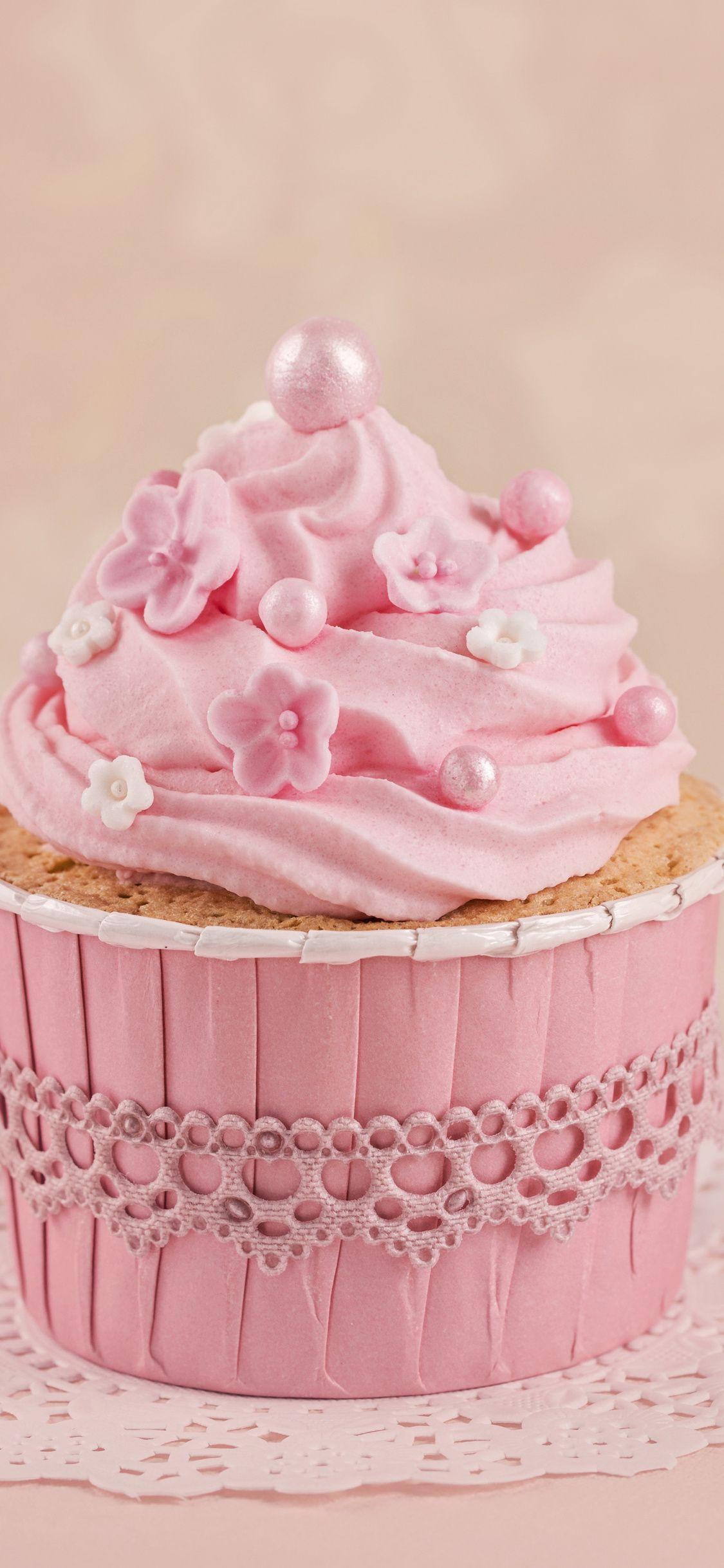 1125x2436 Pink Cupcake iPhone XS, iPhone iPhone X HD 4k Wallpaper, Image, Background, Photo and Picture