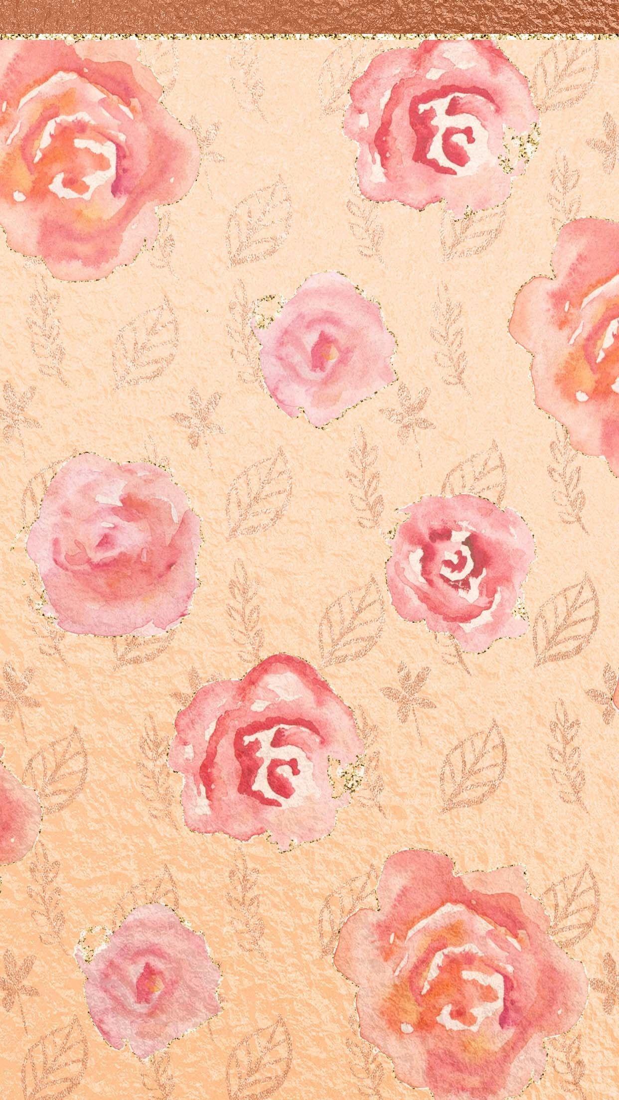 1242x2208 rose gold home screen girly wallpaper