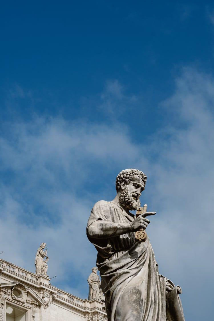 750x1125 gray concrete Poseidon statue photo