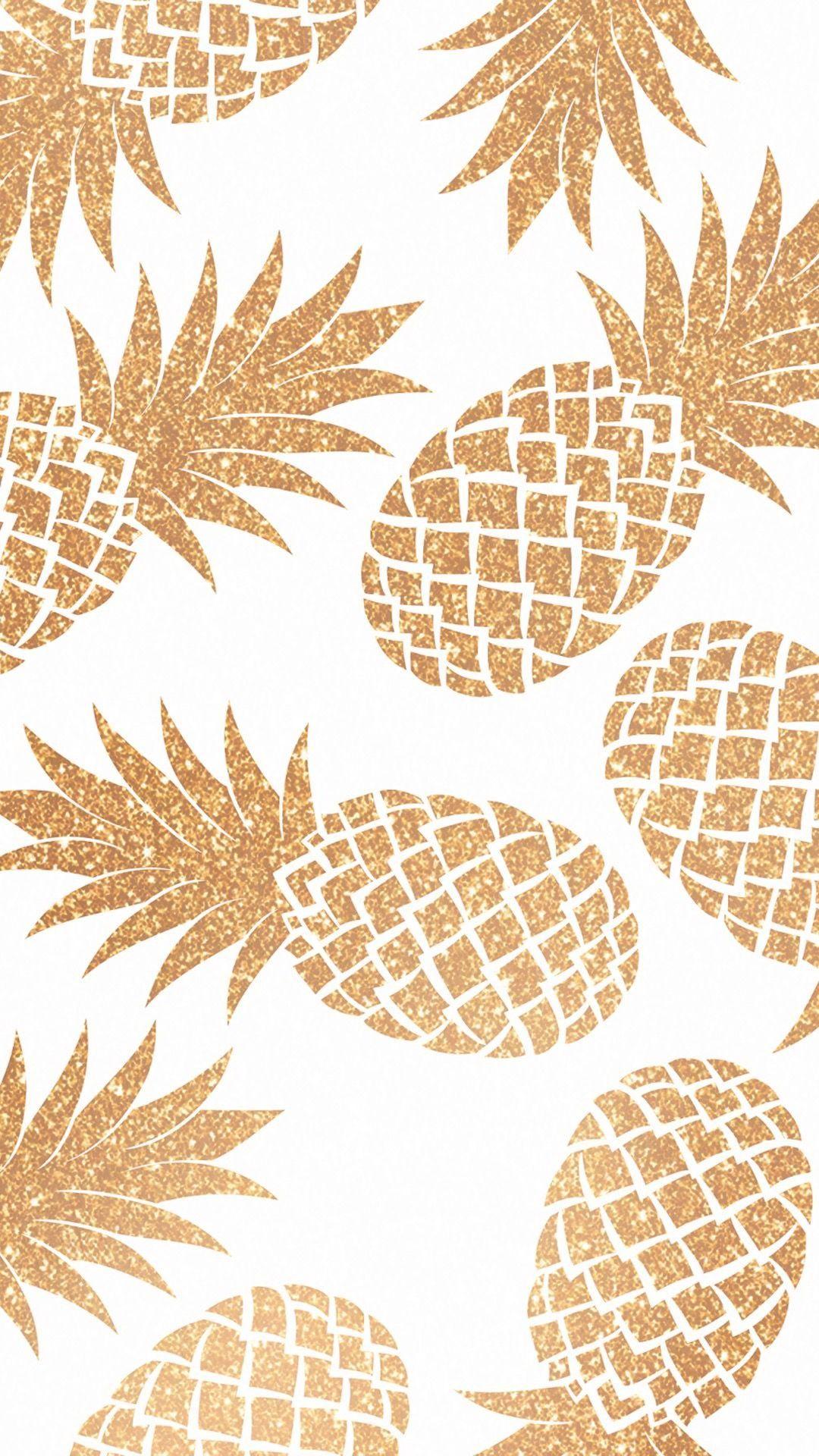 1080x1920 Rose Gold Pineapple Wallpaper