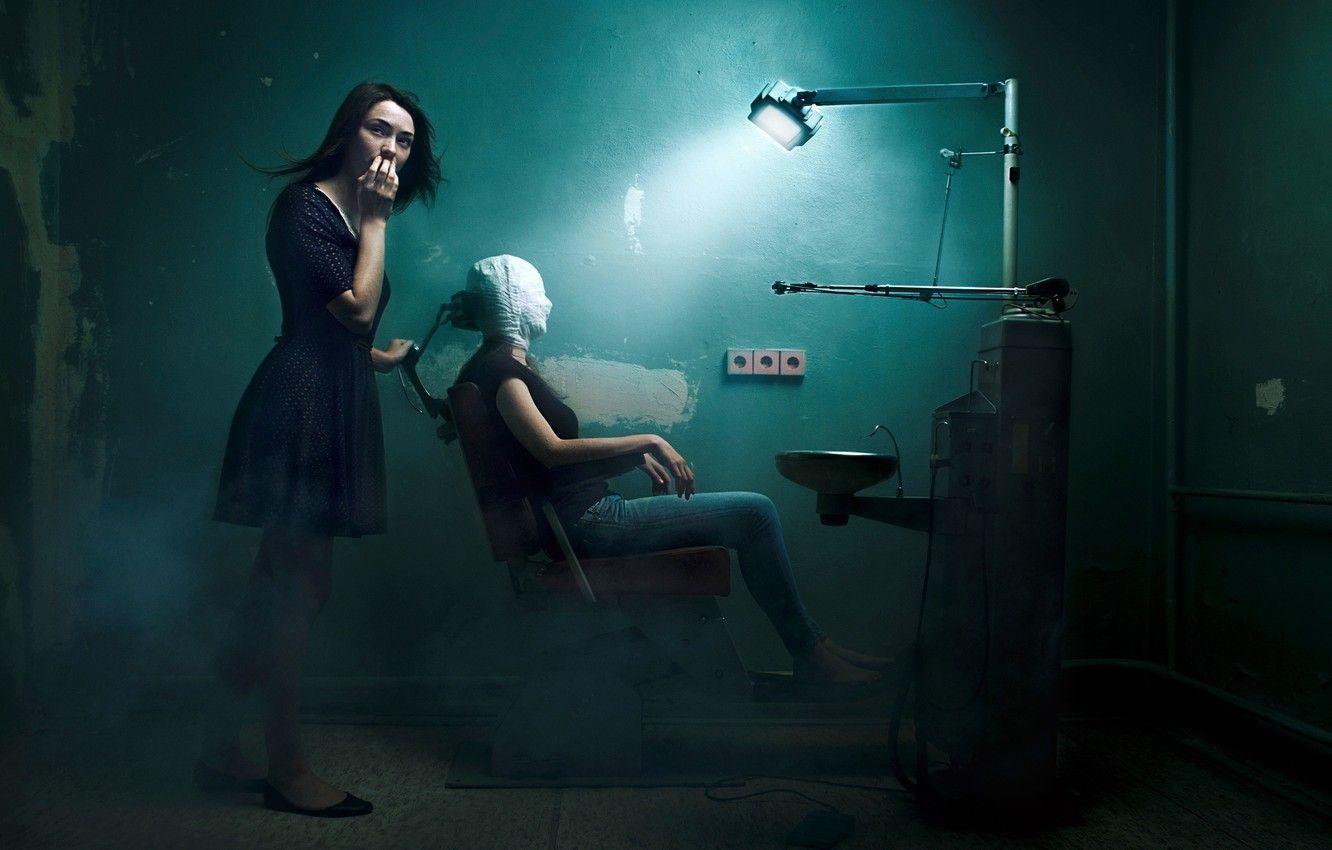 1332x850 Wallpaper girl, the patient, dental office image for desktop, section ситуации
