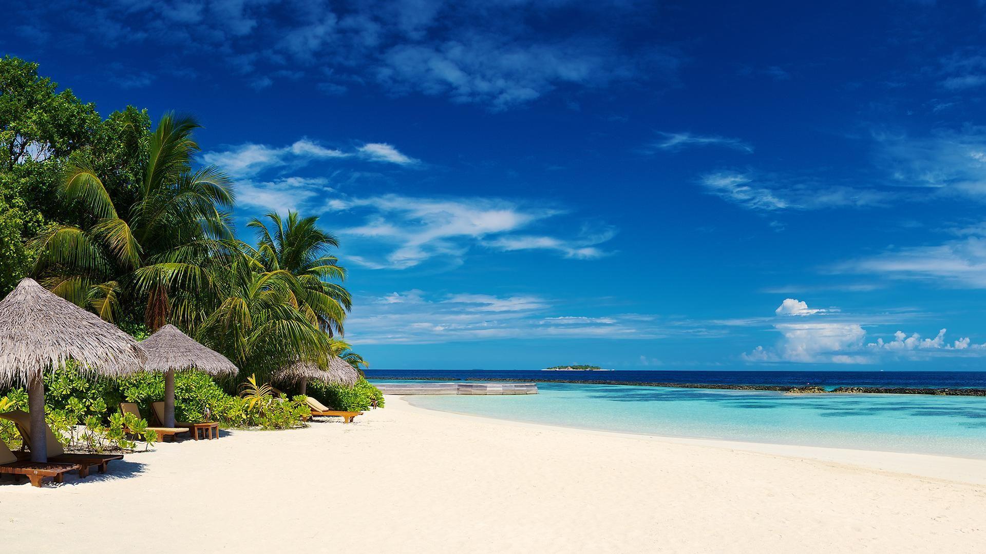 1920x1080 Download 1920x1080 Fantastic Beach In The Maldives wallpaper. Island wallpaper, Beach wallpaper, Maldives wallpaper