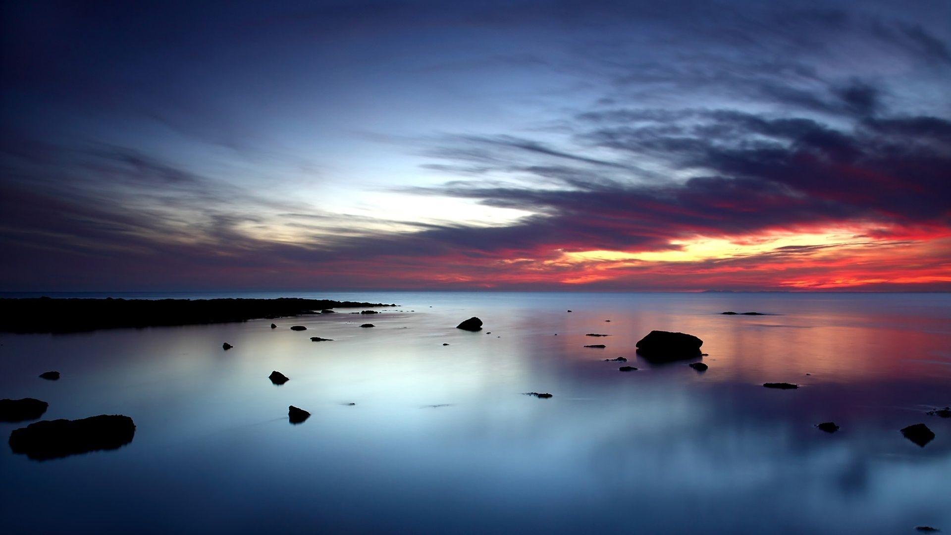 1920x1080 Beautiful Ocean Sunset Wallpaper 35975 1920x1080px