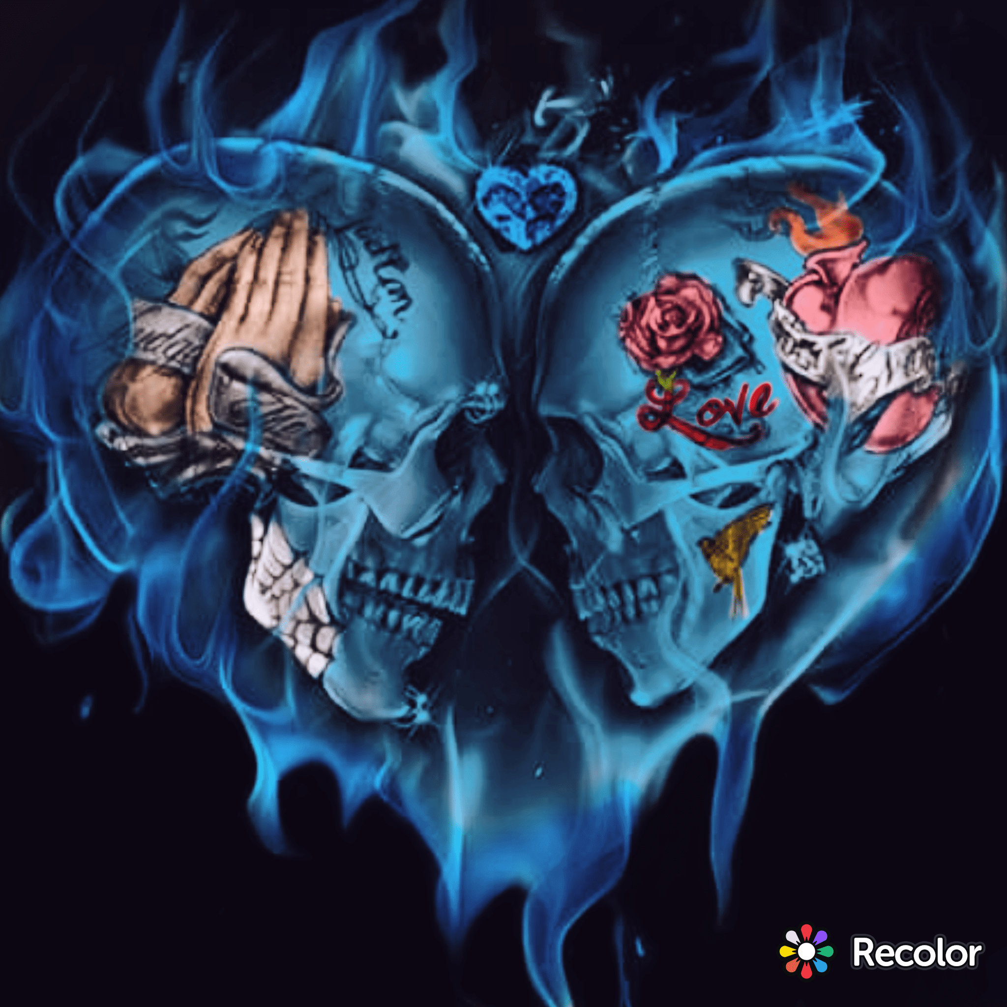 2048x2048 Skulls ideas. inked sugar skulls wallpaper, purple skull and roses pattern, pink skull with gothic text