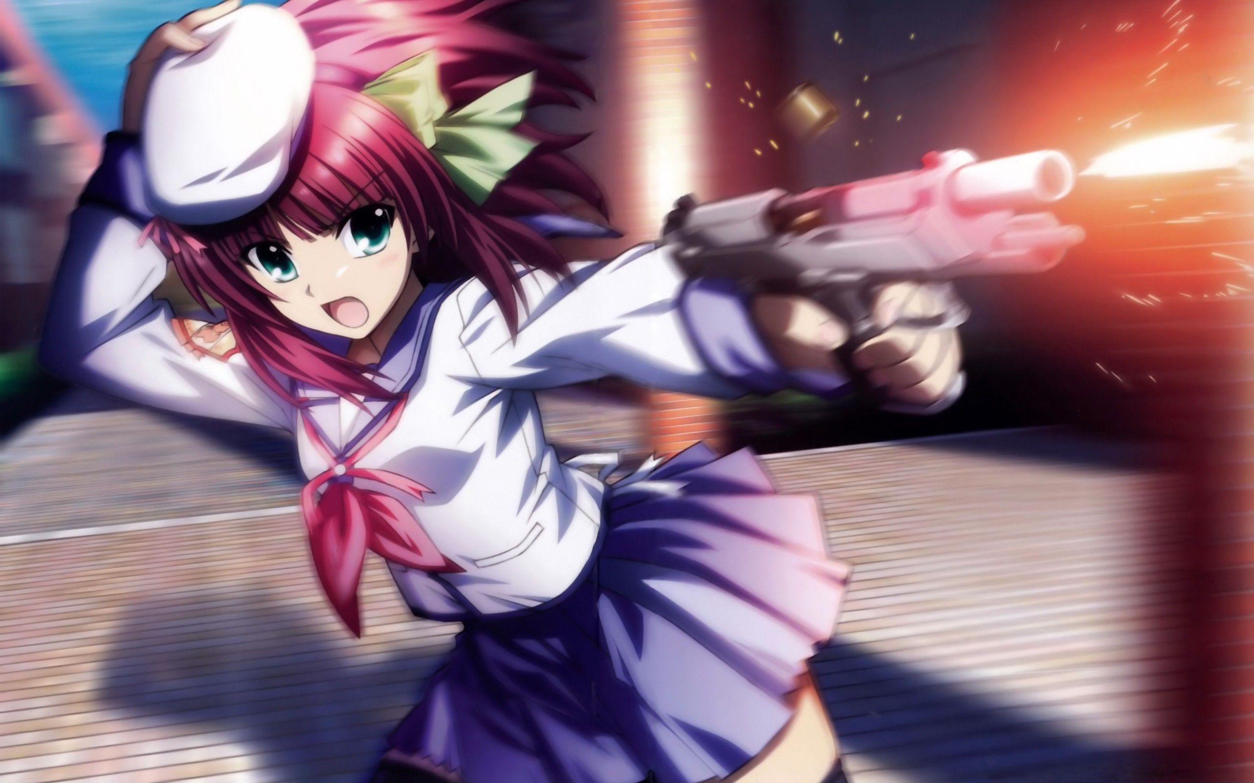 2560x1600 anime, Anime Girls, Angel Beats!, Gun, Nakamura Yuri Wallpaper HD / Desktop and Mobile Background