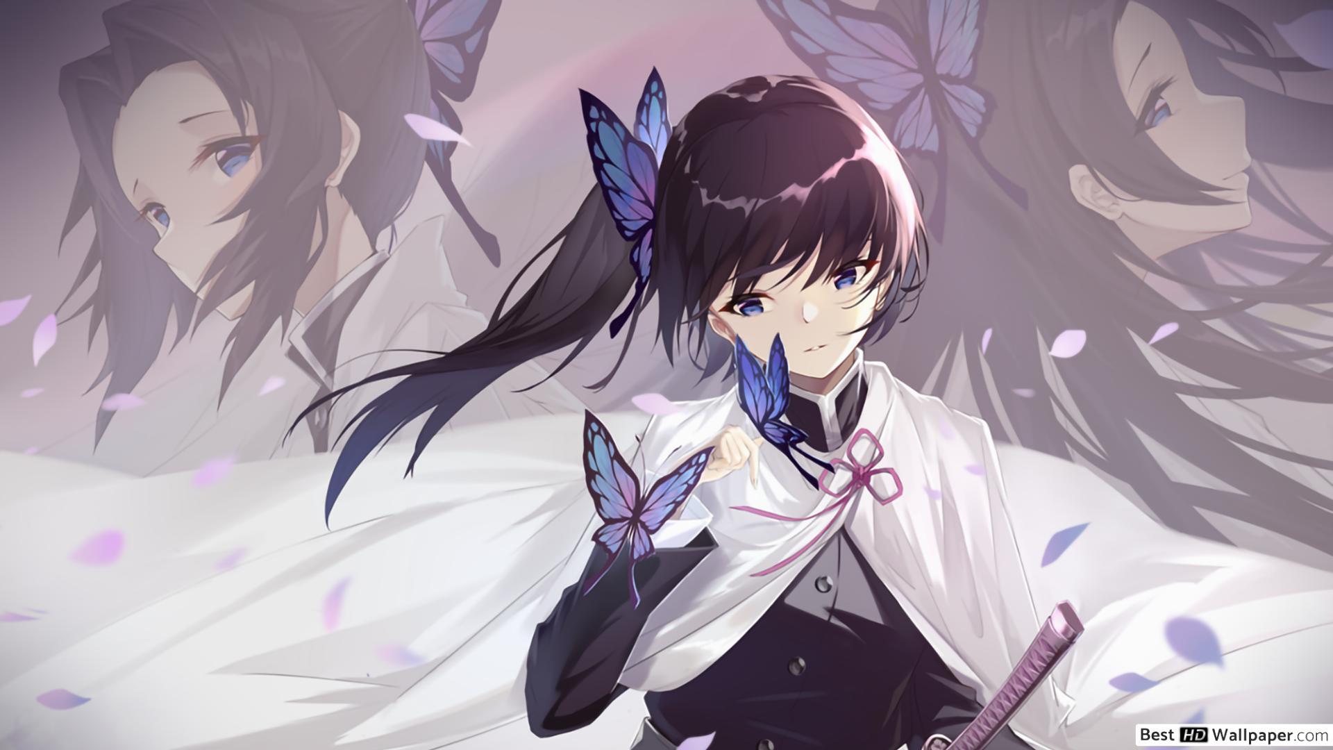 1920x1080 Kimetsu No Yaiba and Shinobu HD wallpaper download