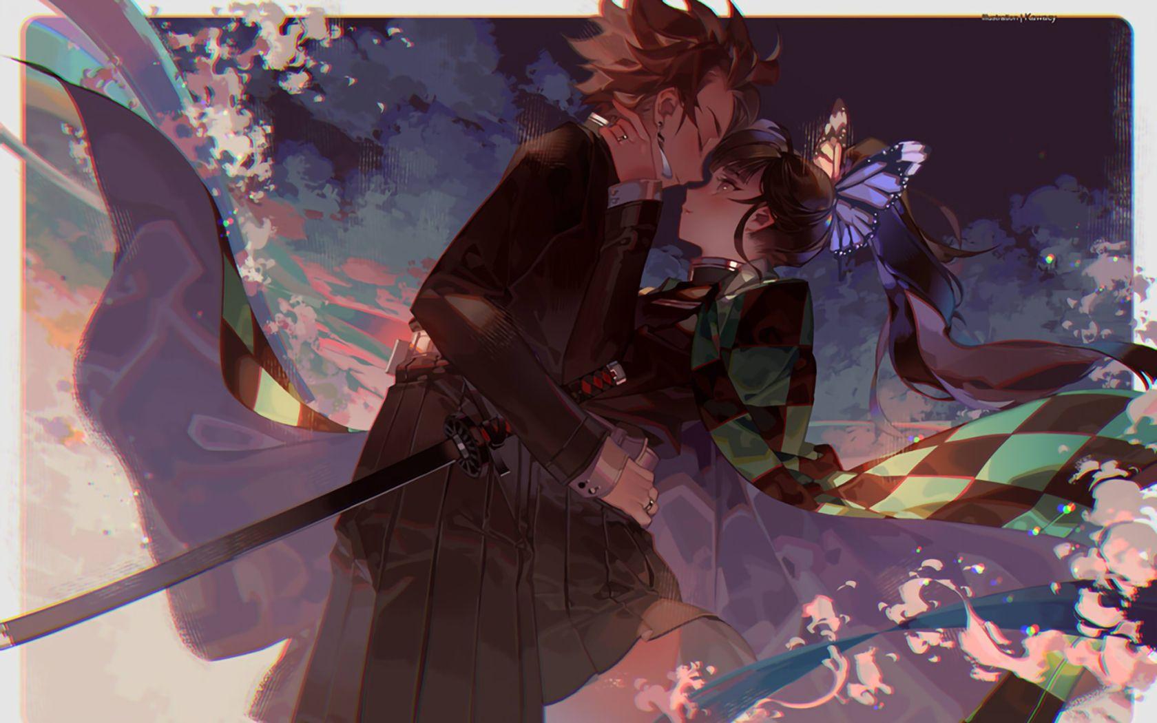 1680x1050 Kanao Tsuyuri and Tanjirou Kamado 1680x1050 Resolution Wallpaper, HD Anime 4K Wallpaper, Image, Photo and Background