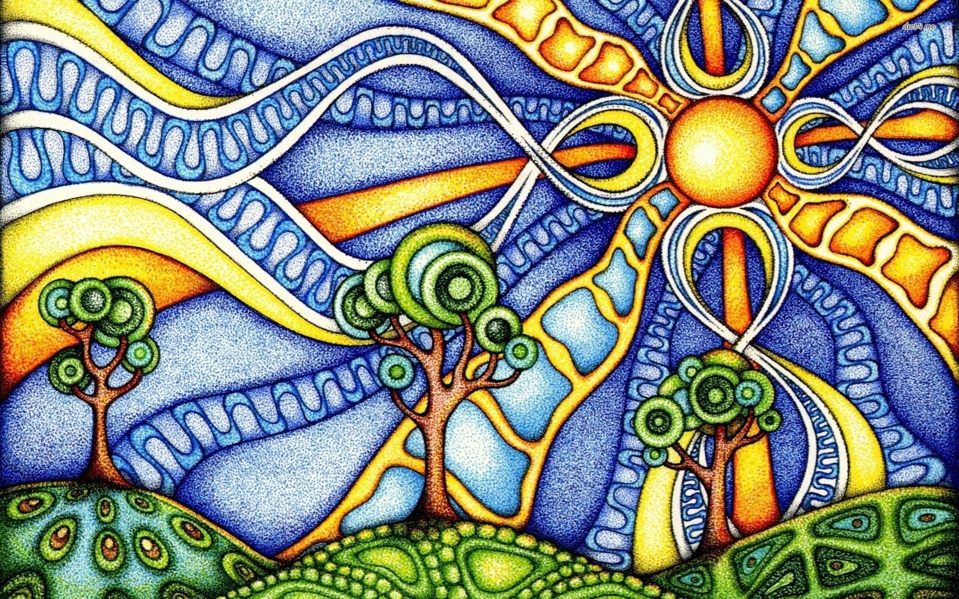 1920x1200 Desktop Psychedelic Background HD Wallpaper Windows Landscape HD Wallpaper