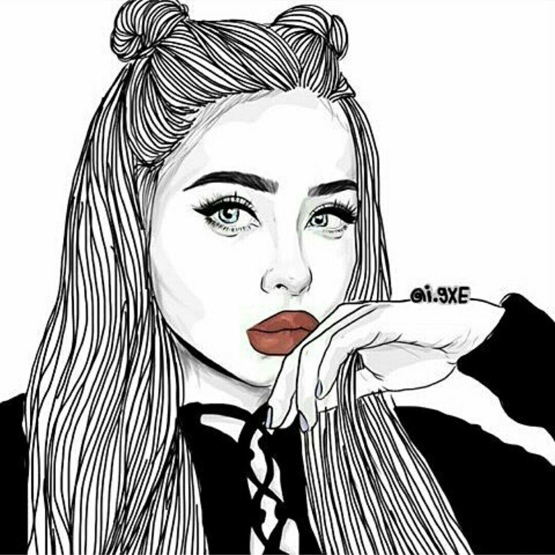 1080x1080 Black Girl Cartoon Drawing Wallpaper