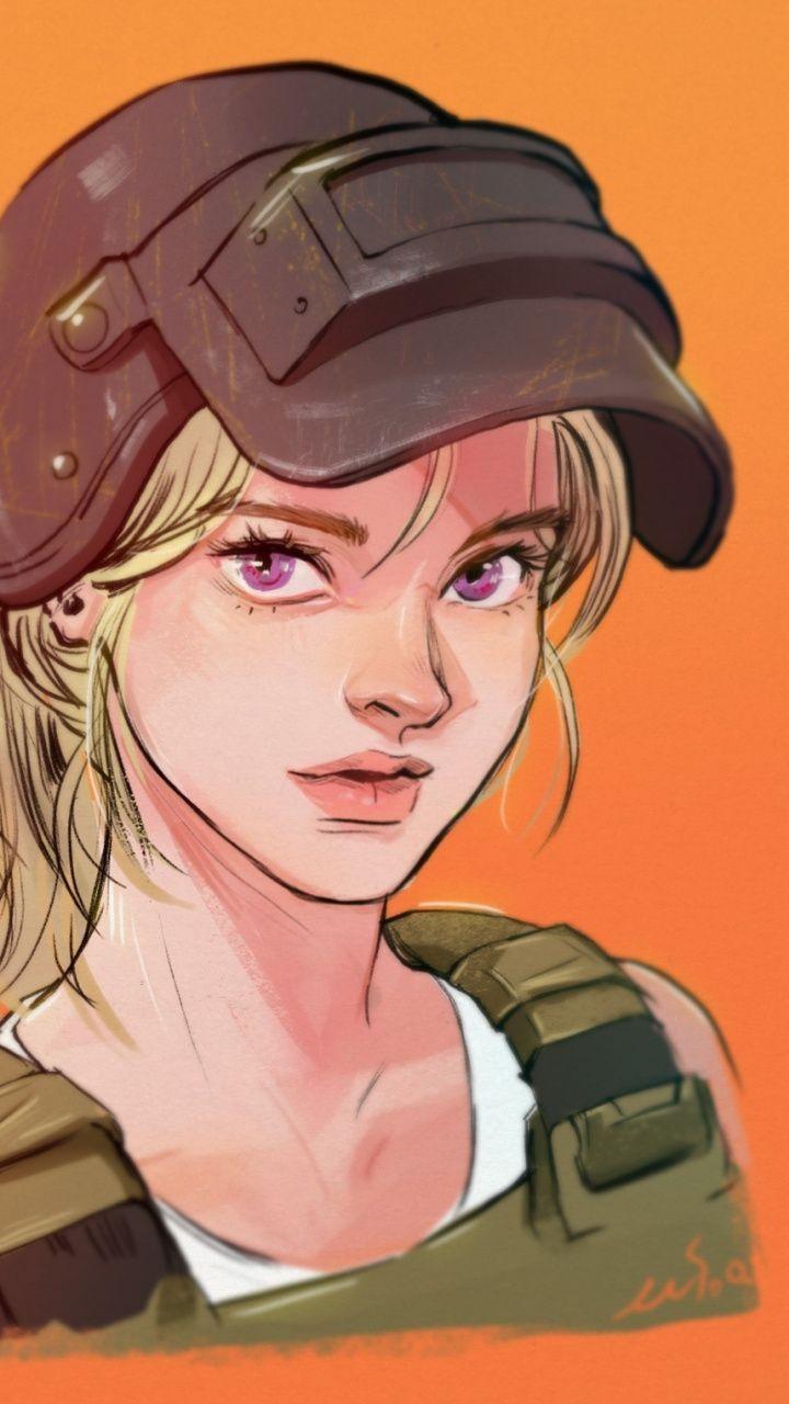 720x1280 PUBG, beautiful girl, artwork, 720x1280 wallpaper. Artwork, Wallpaper, Gaming wallpaper