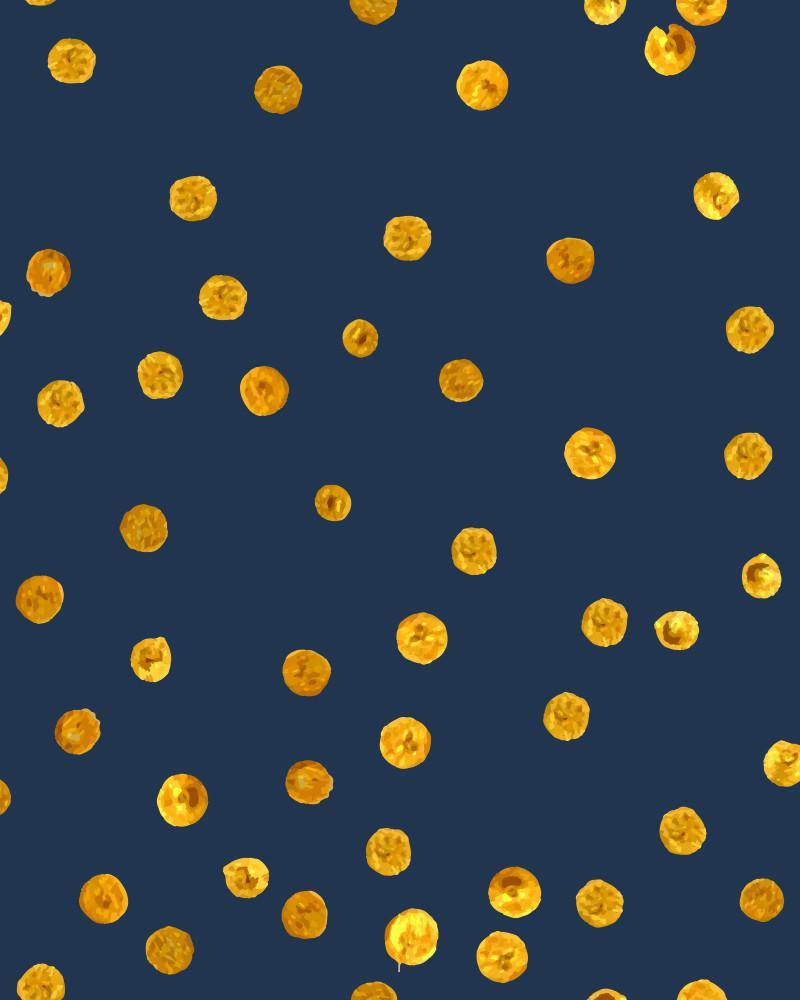 800x1000 Dark Blue And Gold Aesthetic Wallpaper