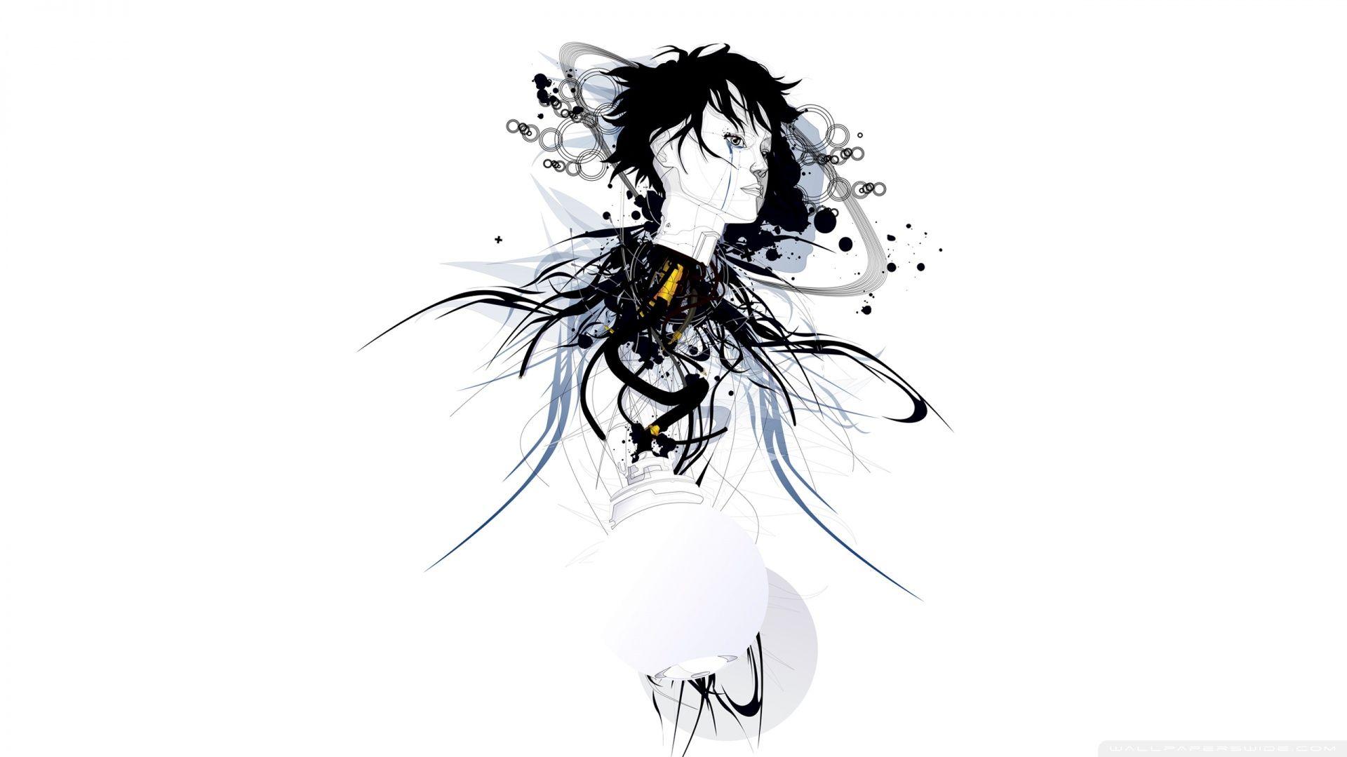 1920x1080 Girl Art Illustration Ultra HD Desktop Background Wallpaper for 4K UHD TV : Tablet