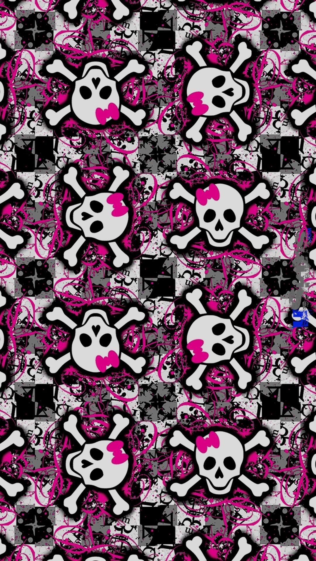 1080x1920 Girly Skull Wallpaper