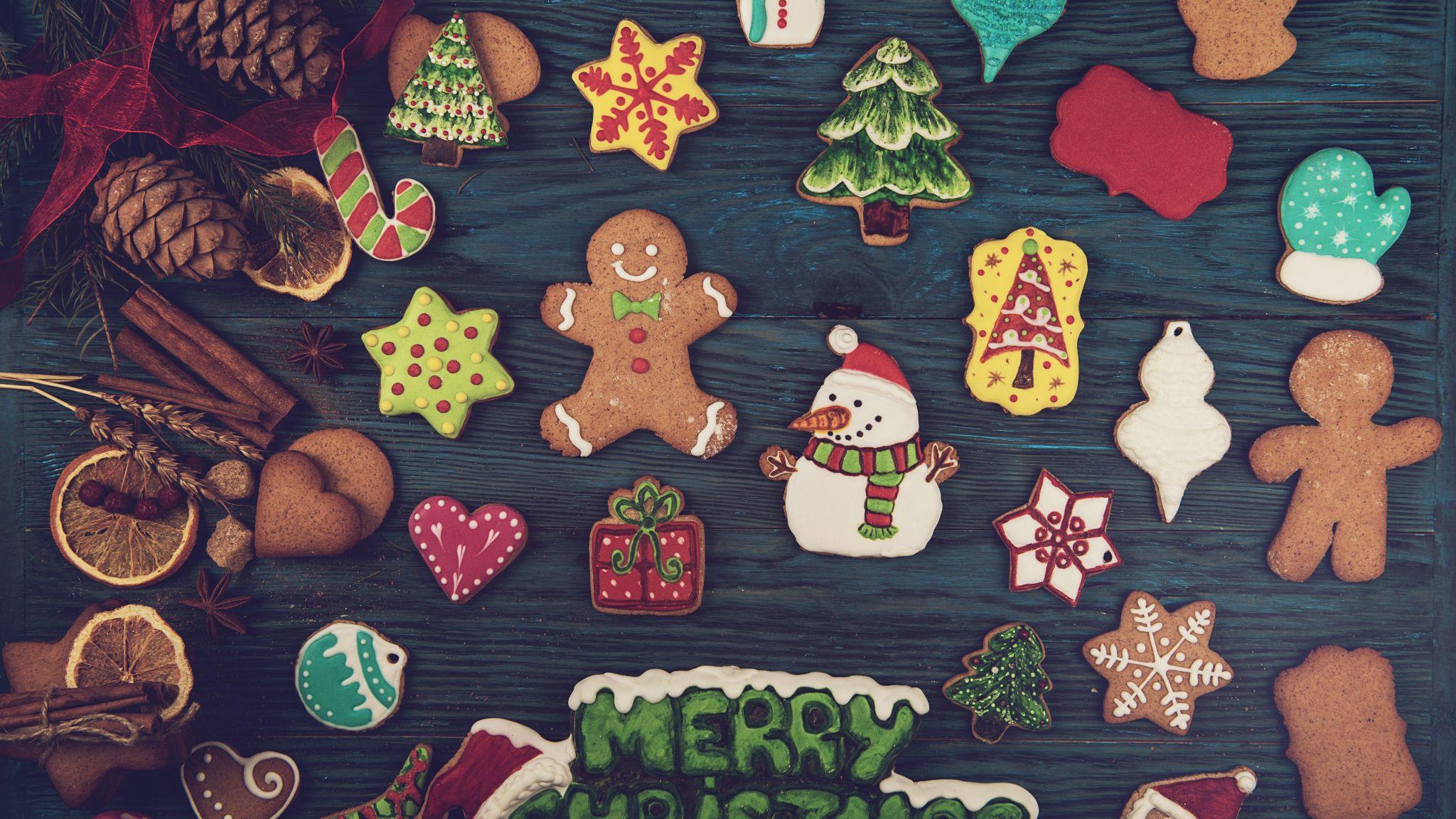 2048x1152 Download 2048x1152 wallpaper christmas, cookies, breads, shapes, dual wide, widescreen, 2048x1152 HD image, background, 16809