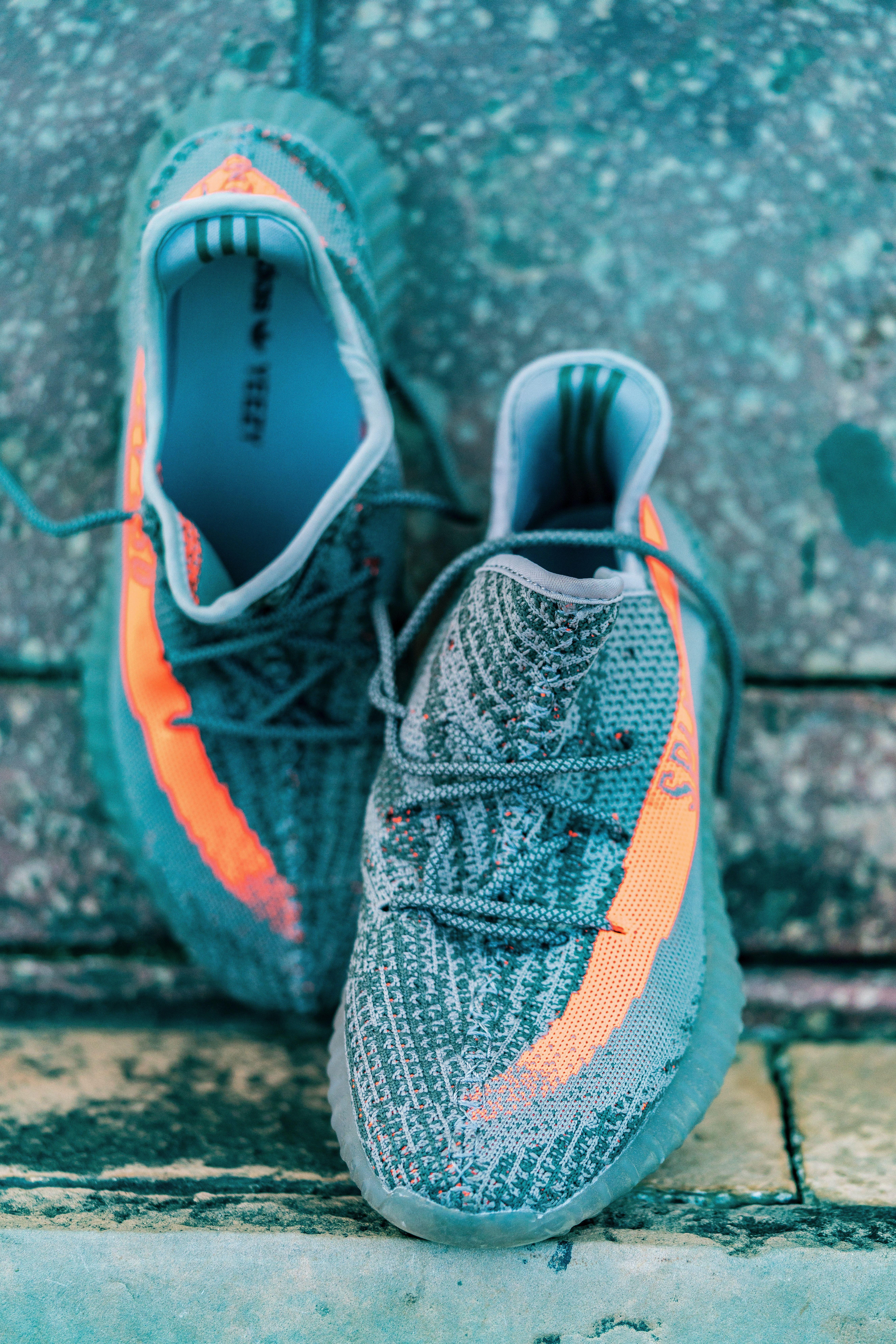 5304x7952 Pair of Gray Adidas Yeezy Boost 350 Shoes · Free