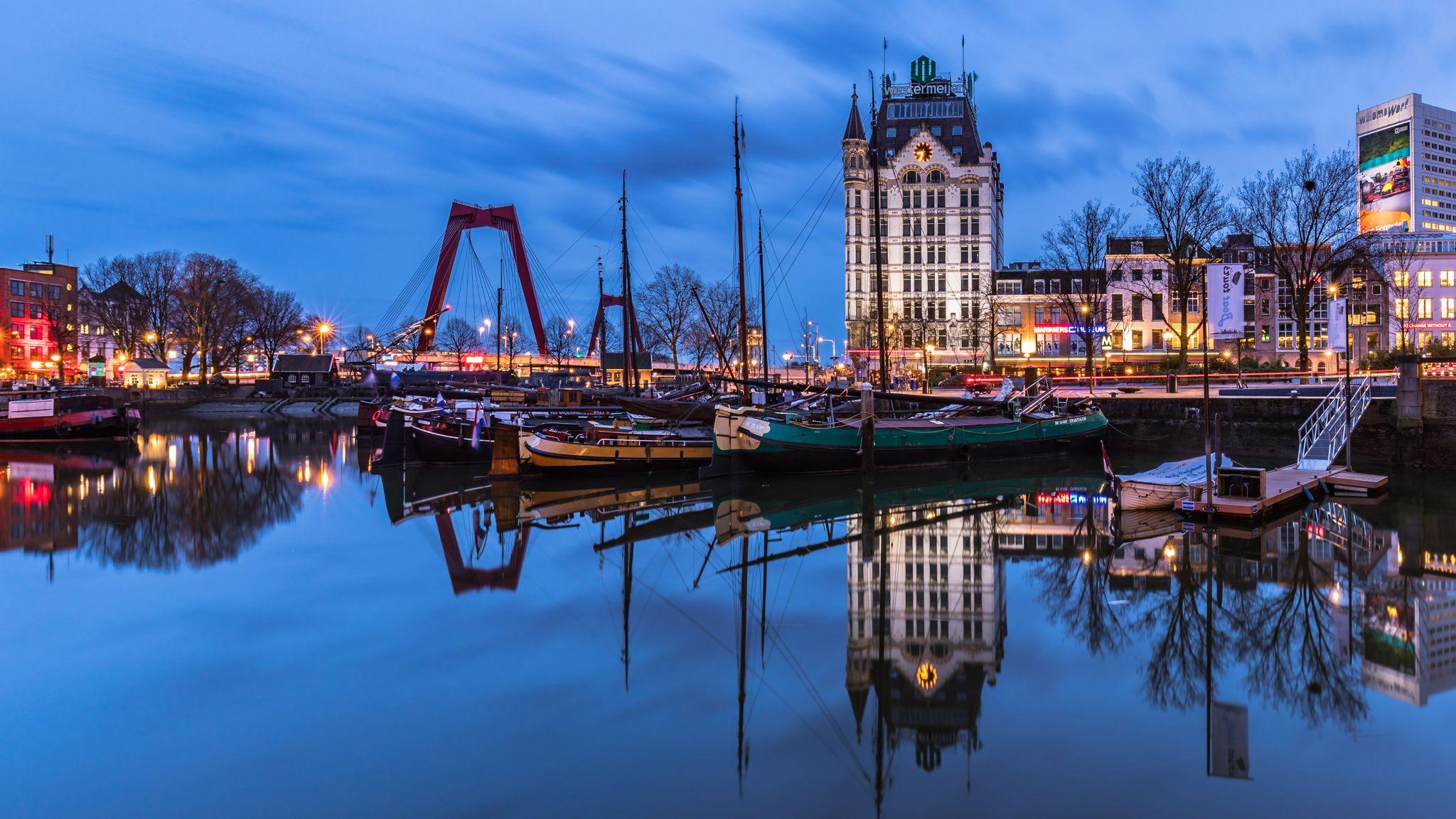2048x1152 Desktop Wallpaper Rotterdam Netherlands Riverboat river 2048x1152