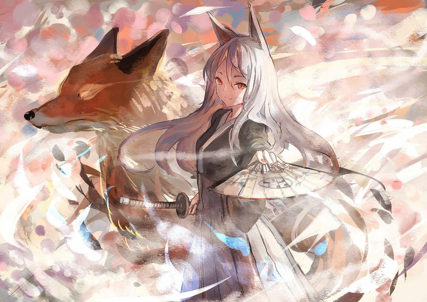 1400x990 Fox Anime Wallpaper