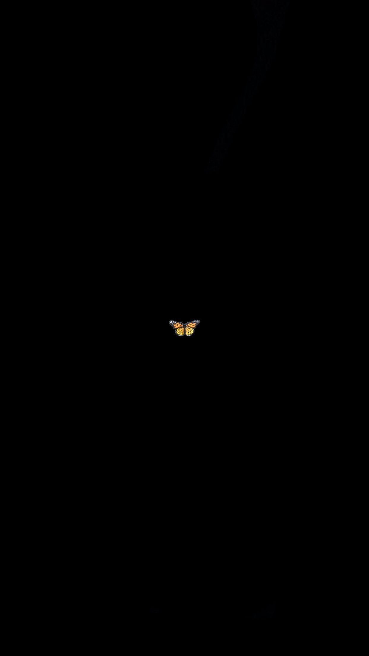 1242x2208 Butterfly wallpaper. Black aesthetic wallpaper, Cute black wallpaper, Black background wallpaper