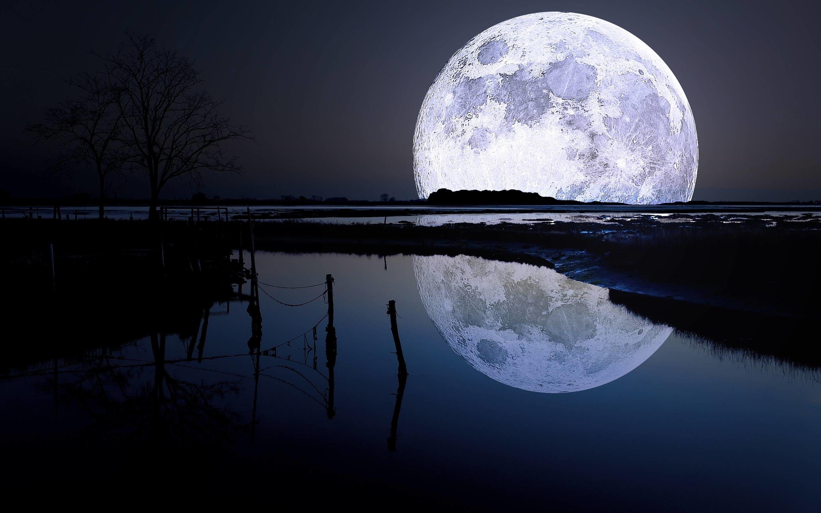 2880x1800 Full Moon Wallpaper