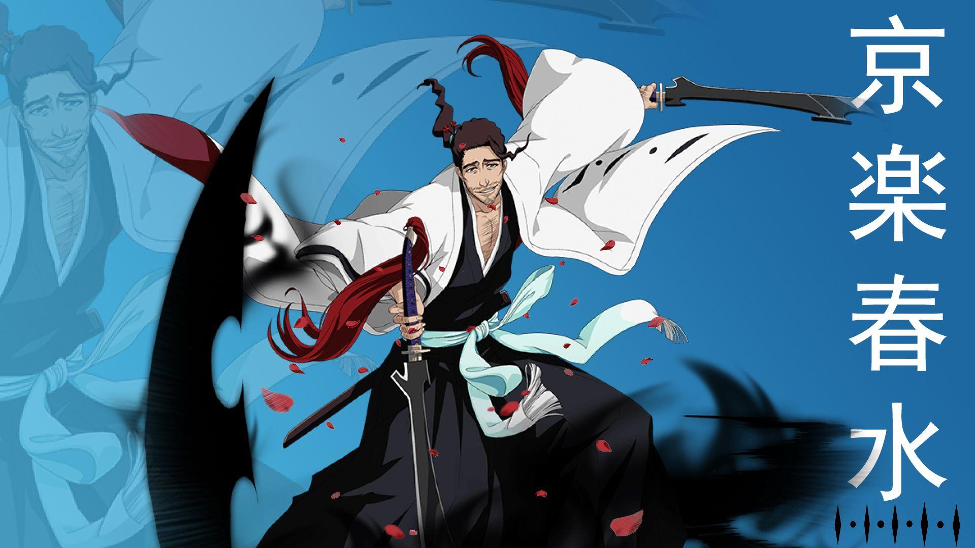 1920x1080 OC: I couldn't find any good desktop background of Shunsui Kyoraku, so I made one. Enjoy!